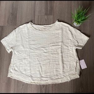 Free People Palo Alto Pocket T-Shirt Ivory Medium
